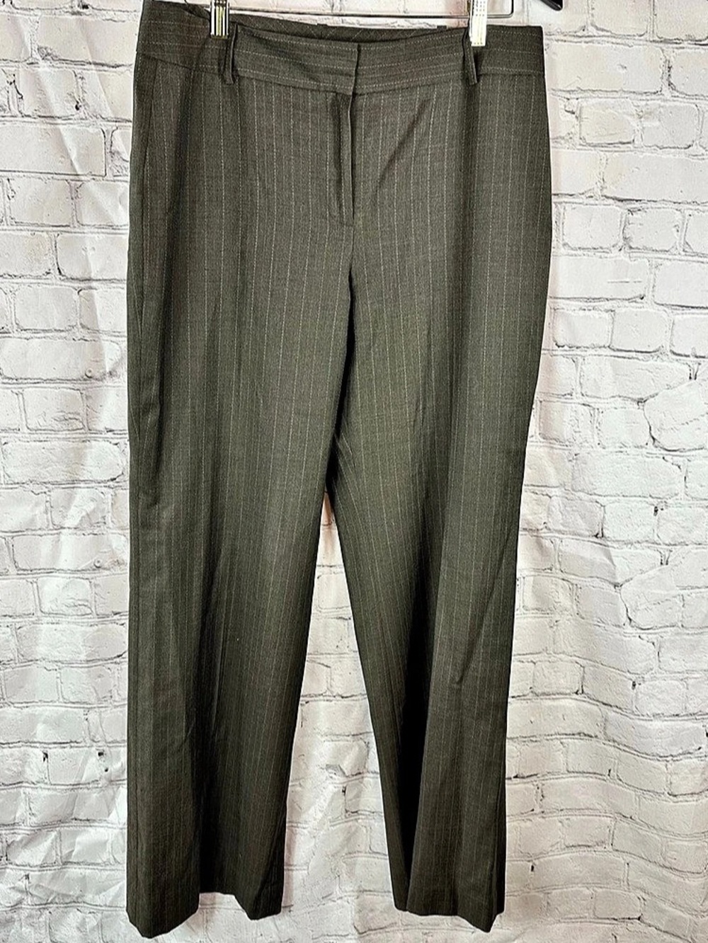 Ann Taylor Women's Wool Blend Trousers Size 12 Brown